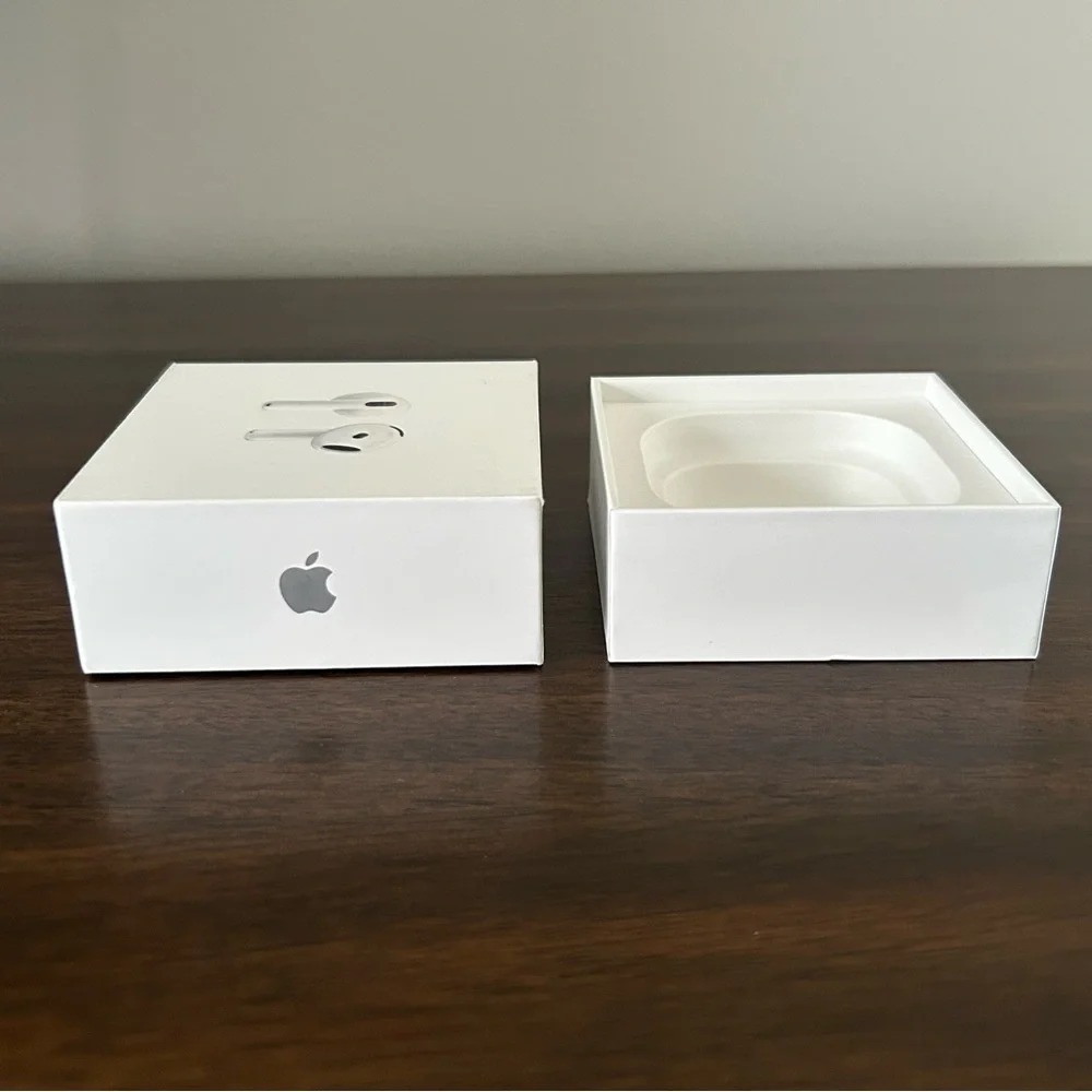 EMPTY Apple Airpods 4 Box with Papers White and Silver